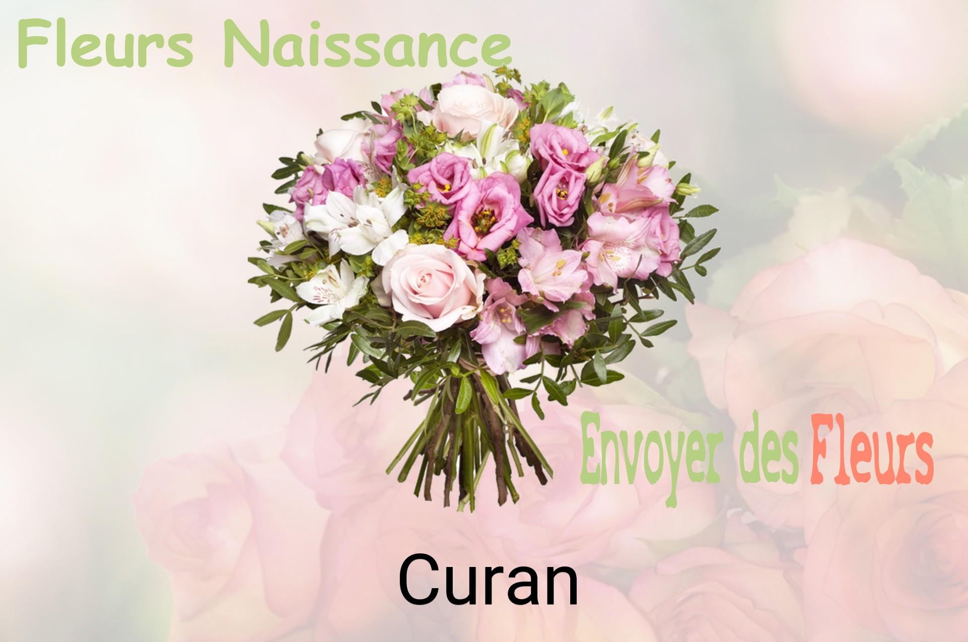 Bouquet de fleurs de naissance livré à Curan